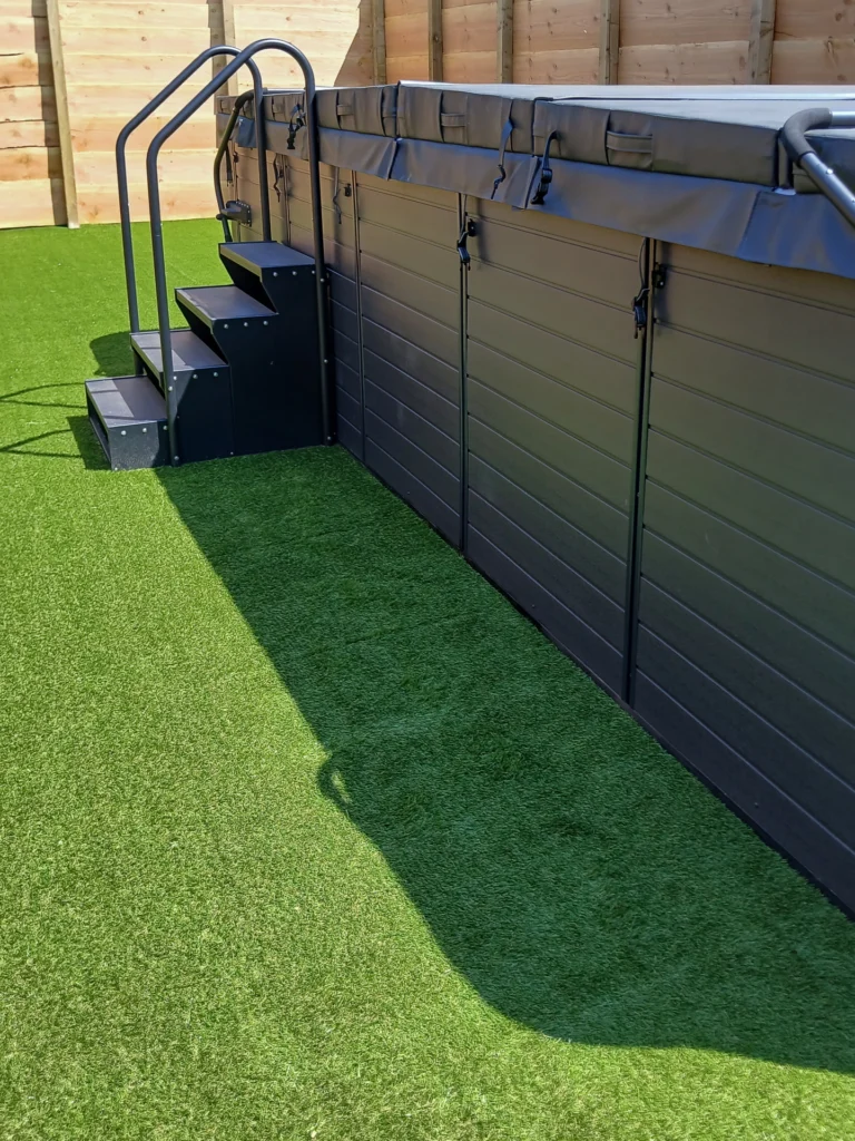 Artificial Grass Around Hot Tub