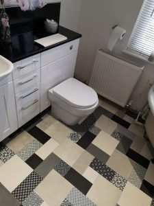 Vinyl Flooring Fitted in Bathroom