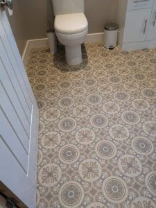 Vinyl Flooring Fitted in Bathroom